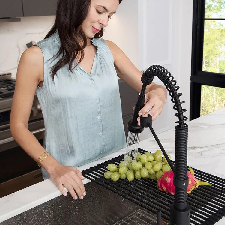 Multipurpose Over Sink Roll-Up Dish Drying Rack