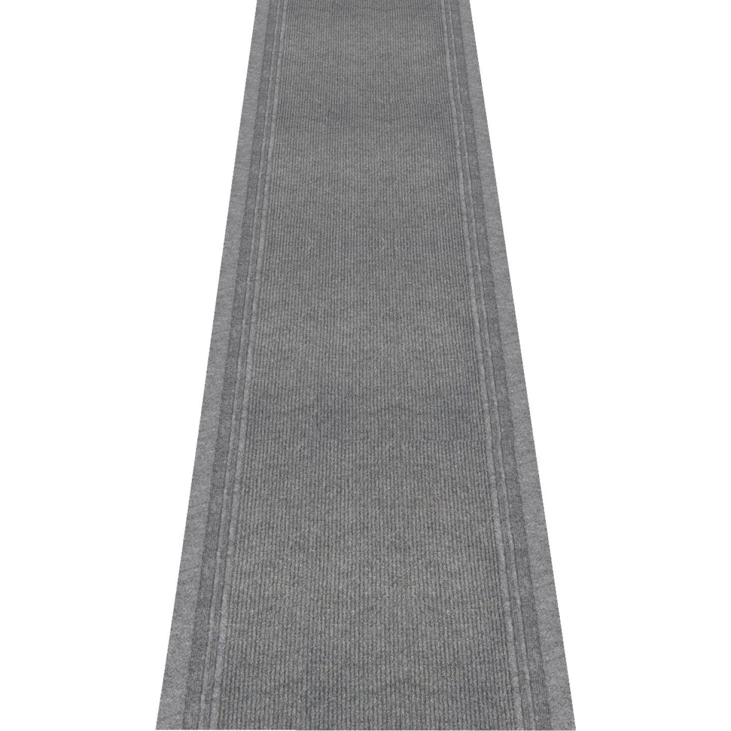 Multy Home Tracker 26 In. x 60 Ft. Gray Carpet Runner, Indoor/Outdooor