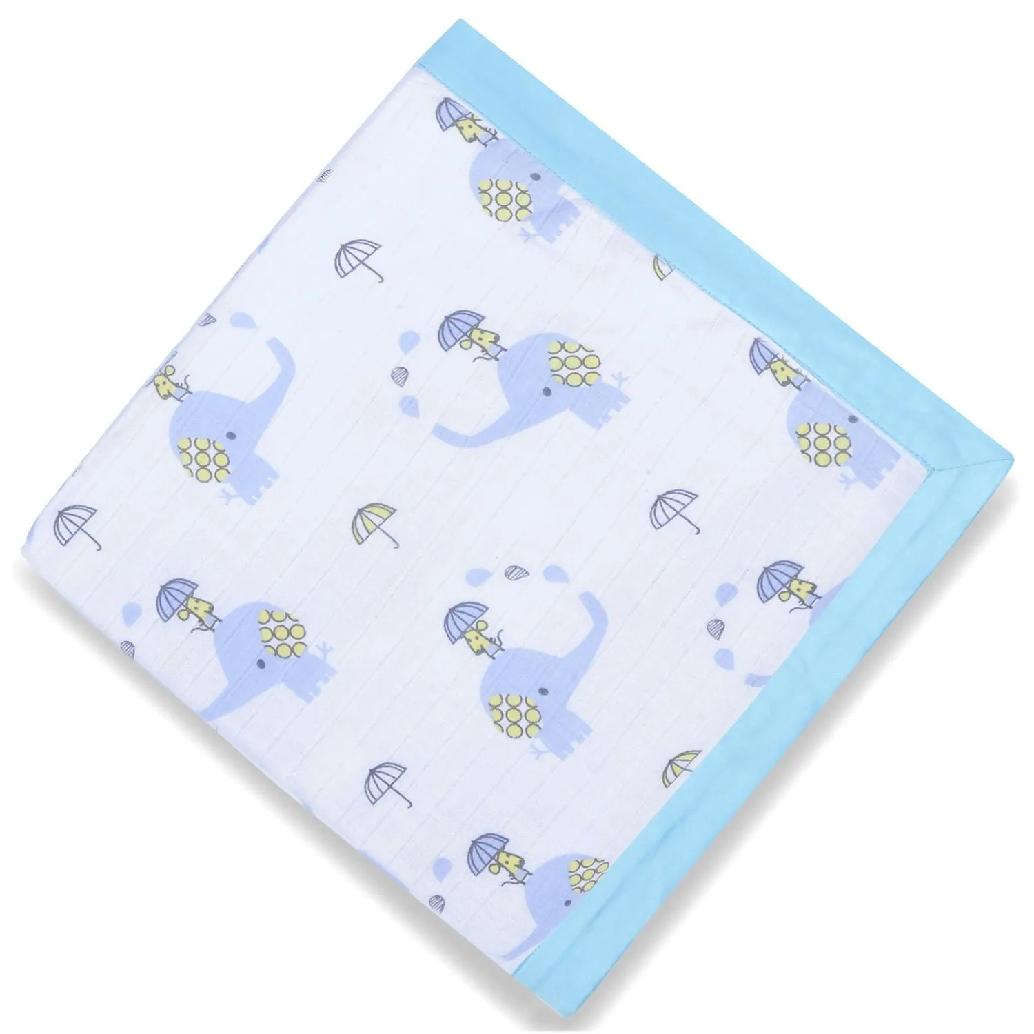 Muslin Blanket - 4 Layered - Elephant Print