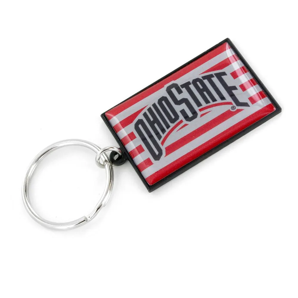 NCAA Ohio State Buckeyes Aminco Americana Flag Keychain