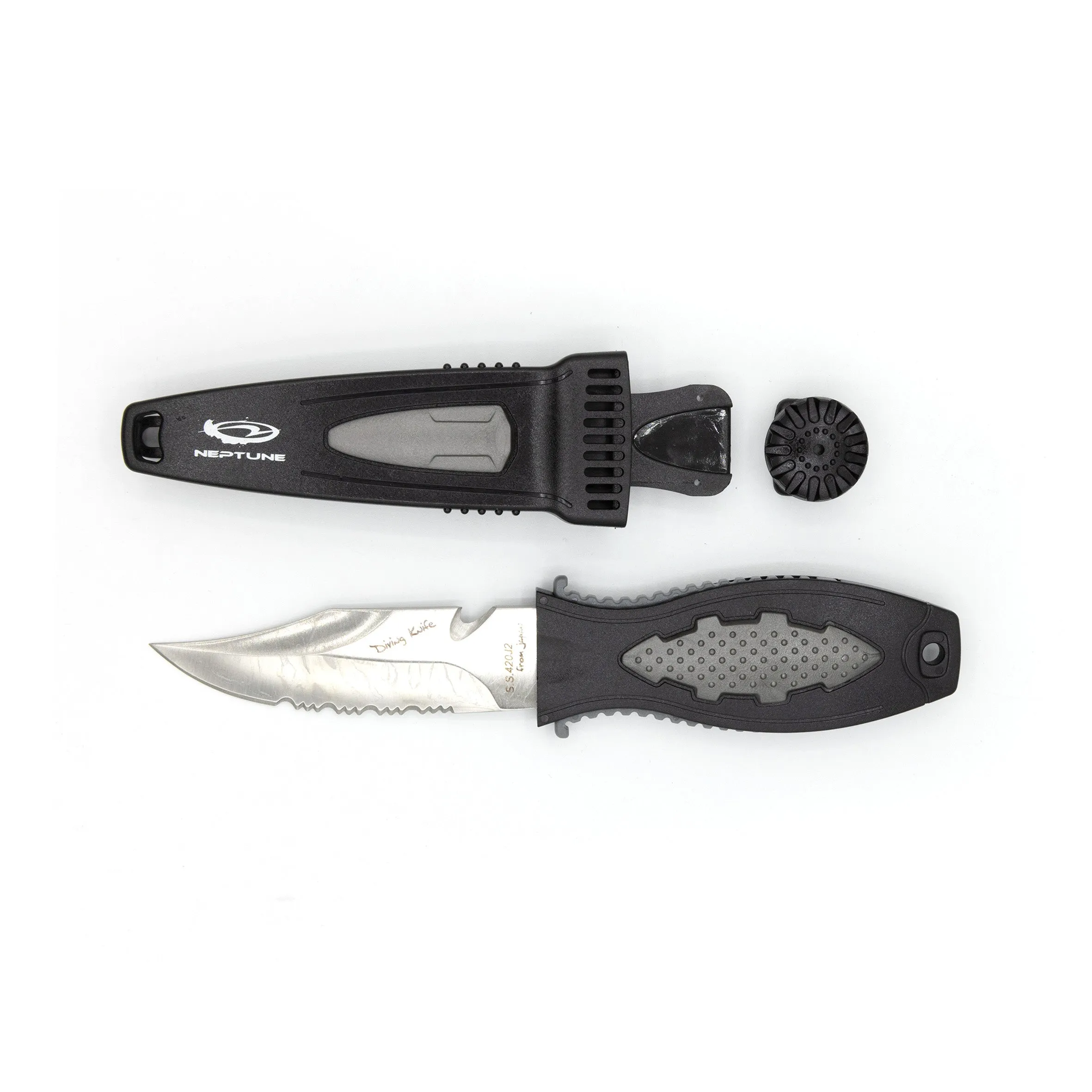 Neptune Apache Small Knife with Grip Release, BCD & Hose Mount