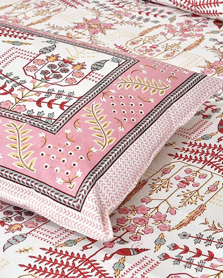 Nerine Sanganeri Cotton Flat Bedding Set | Double Size | 93 x 108 inches