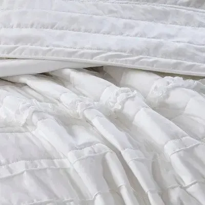 New - Alexis Ruffle Quilted Coverlet Set (King/California King) White - 4pc