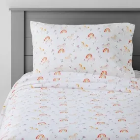 New - Full Unicorn Cotton Kids' Sheet Set - Pillowfort