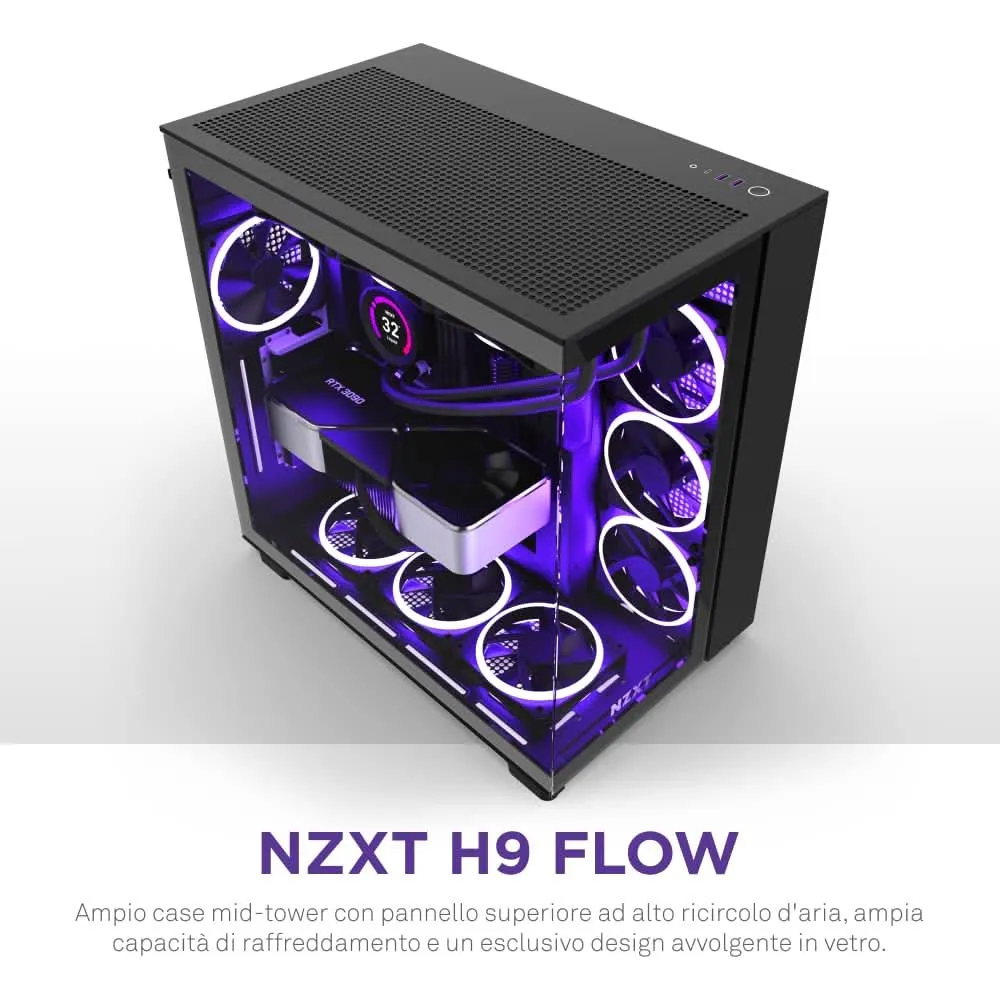 NZXT H9 FLOW MID-TOWER ATX CABINET BLACK