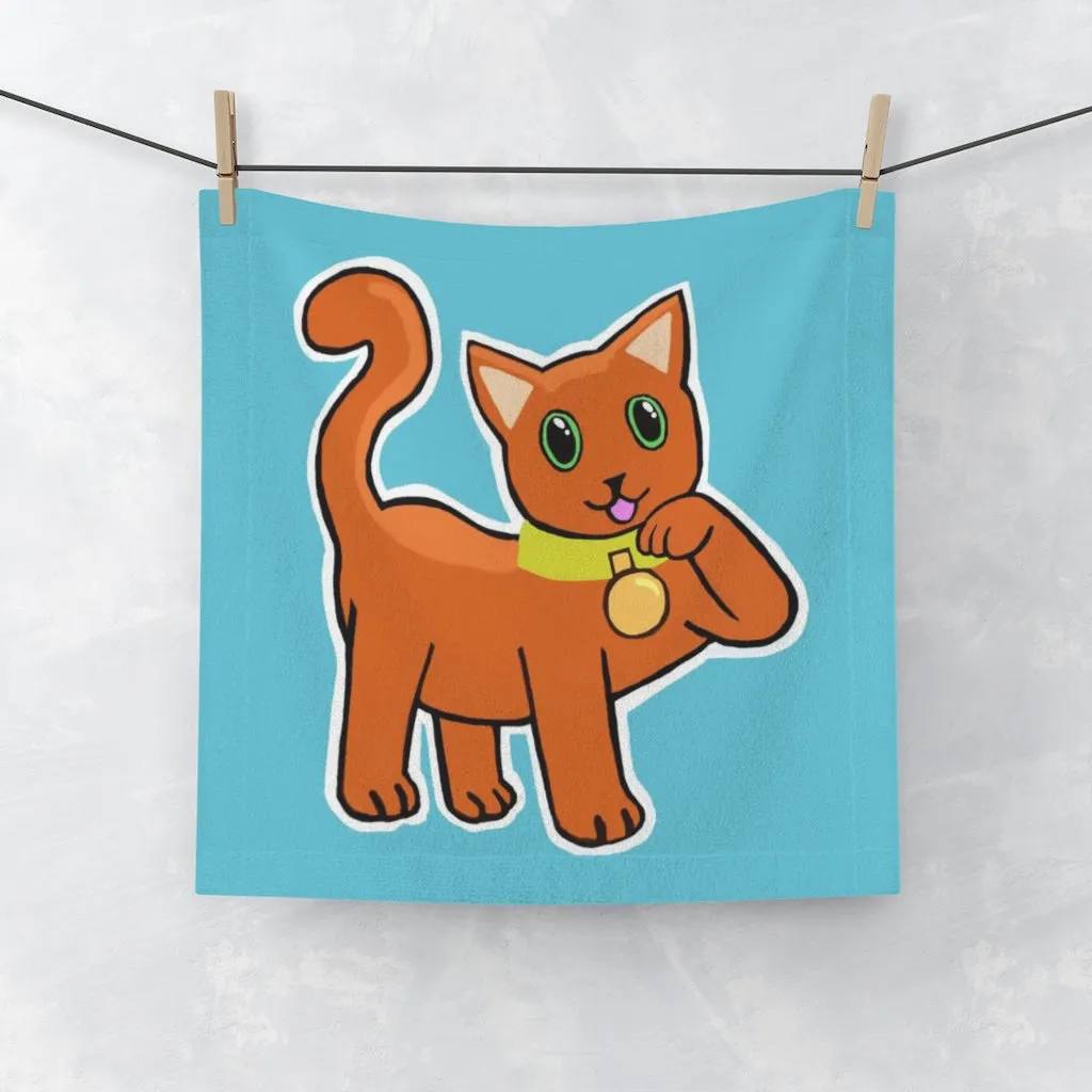 Orange Kitty Face Towel