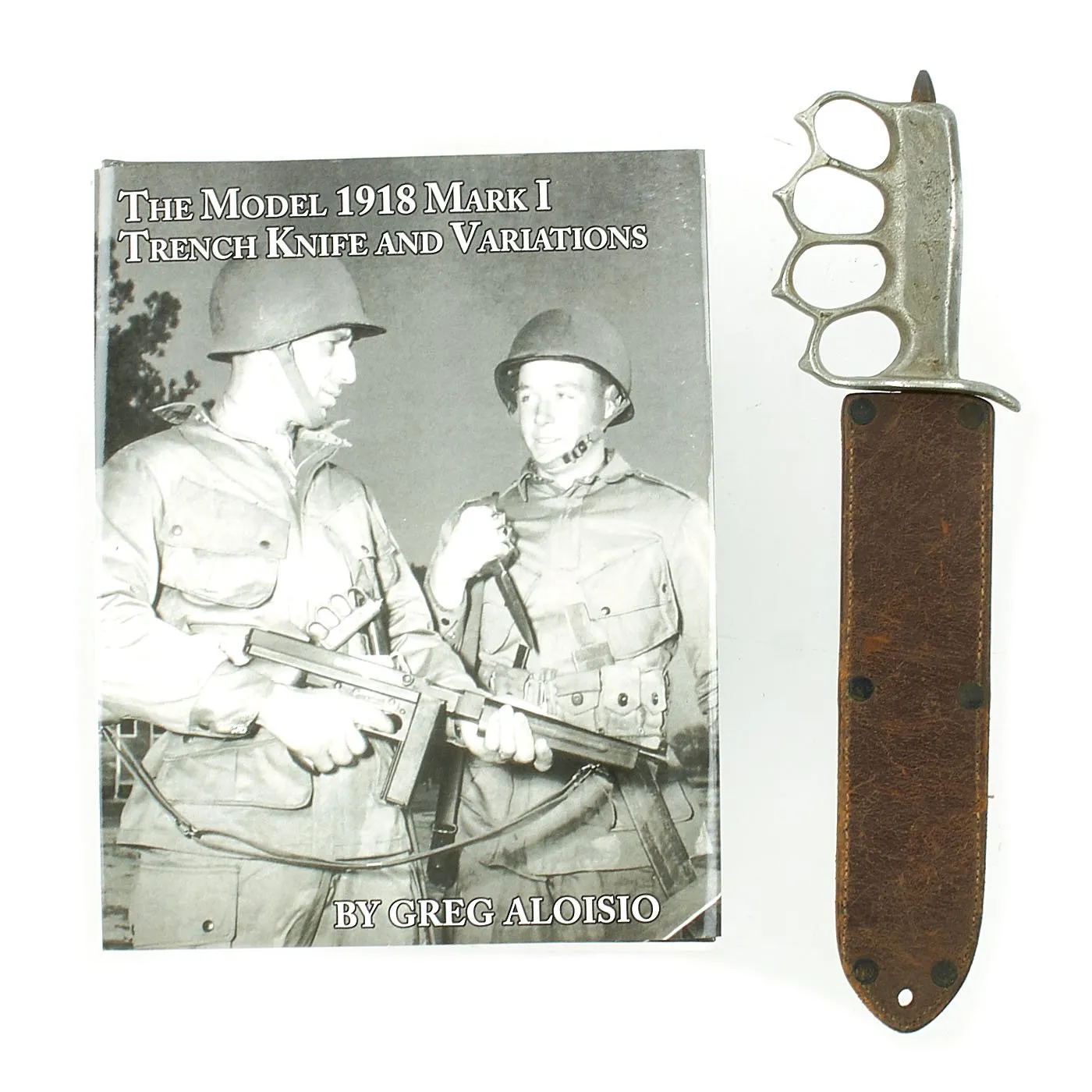 Original U.S. WWII Custom Knuckle Duster Fighting Knife As Seen in Book Signed By Author - Page 198