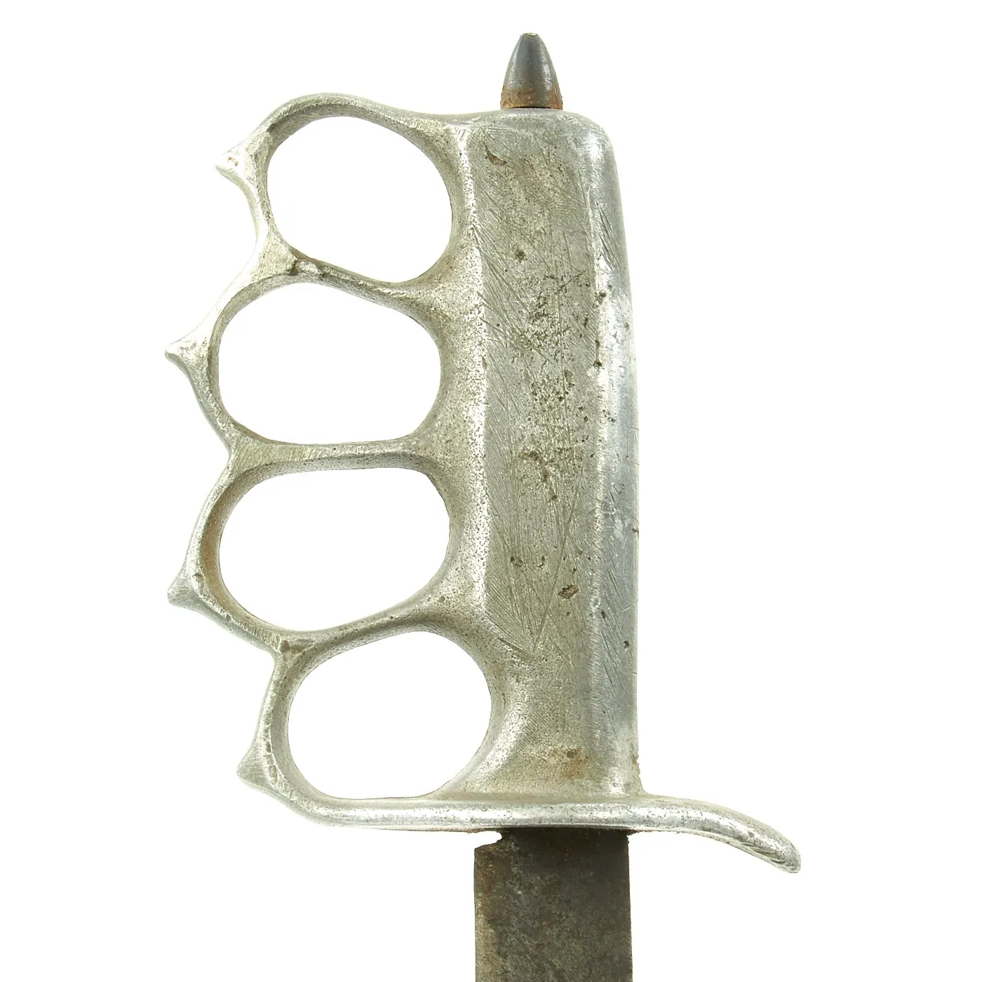 Original U.S. WWII Custom Knuckle Duster Fighting Knife As Seen in Book Signed By Author - Page 198