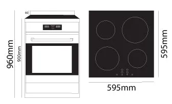 Parmco 600mm Induction Freestanding Stove