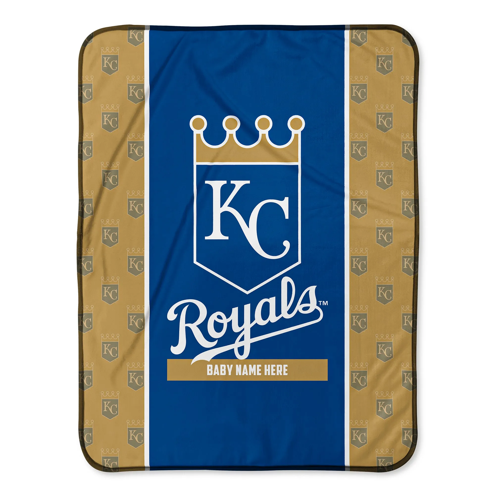 Personalized Kansas City Royals Icon Baby Pixel Fleece Blanket