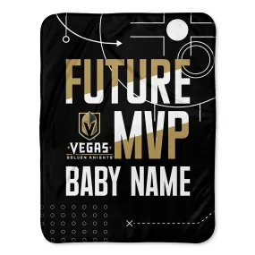 Personalized Vegas Golden Knights MVP Baby Pixel Fleece Blanket