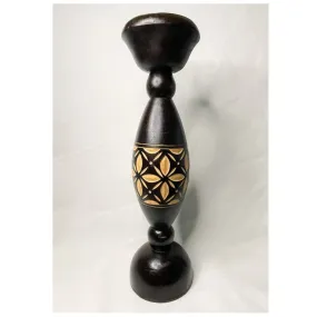 Pier 1 Carved Wood Candle Holder