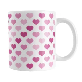 Pink Hearts Pattern Mug