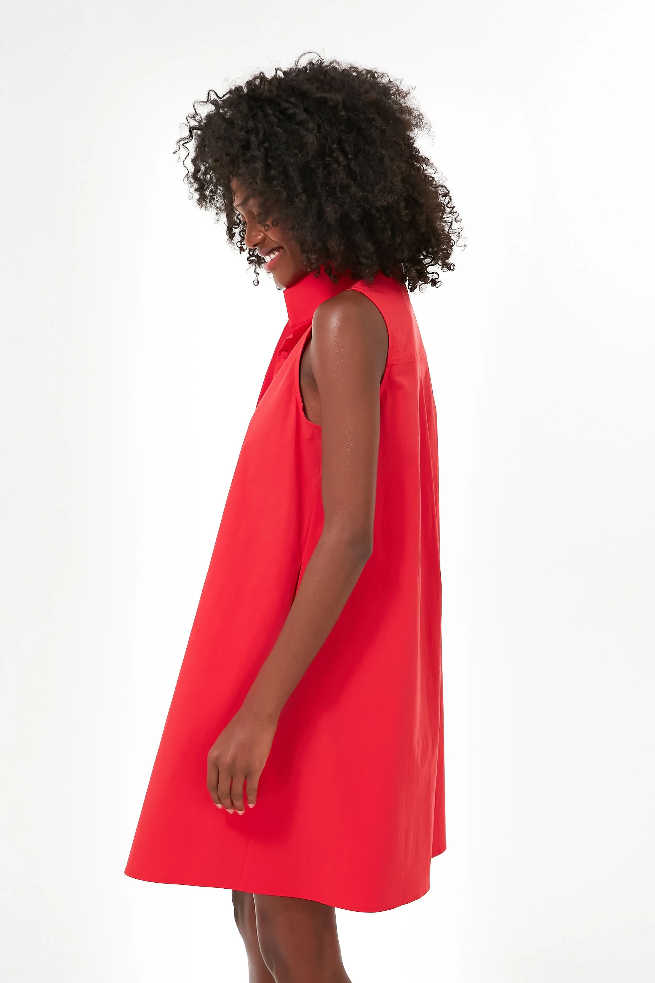 Poppy Red Sleeveless Charlie Dress