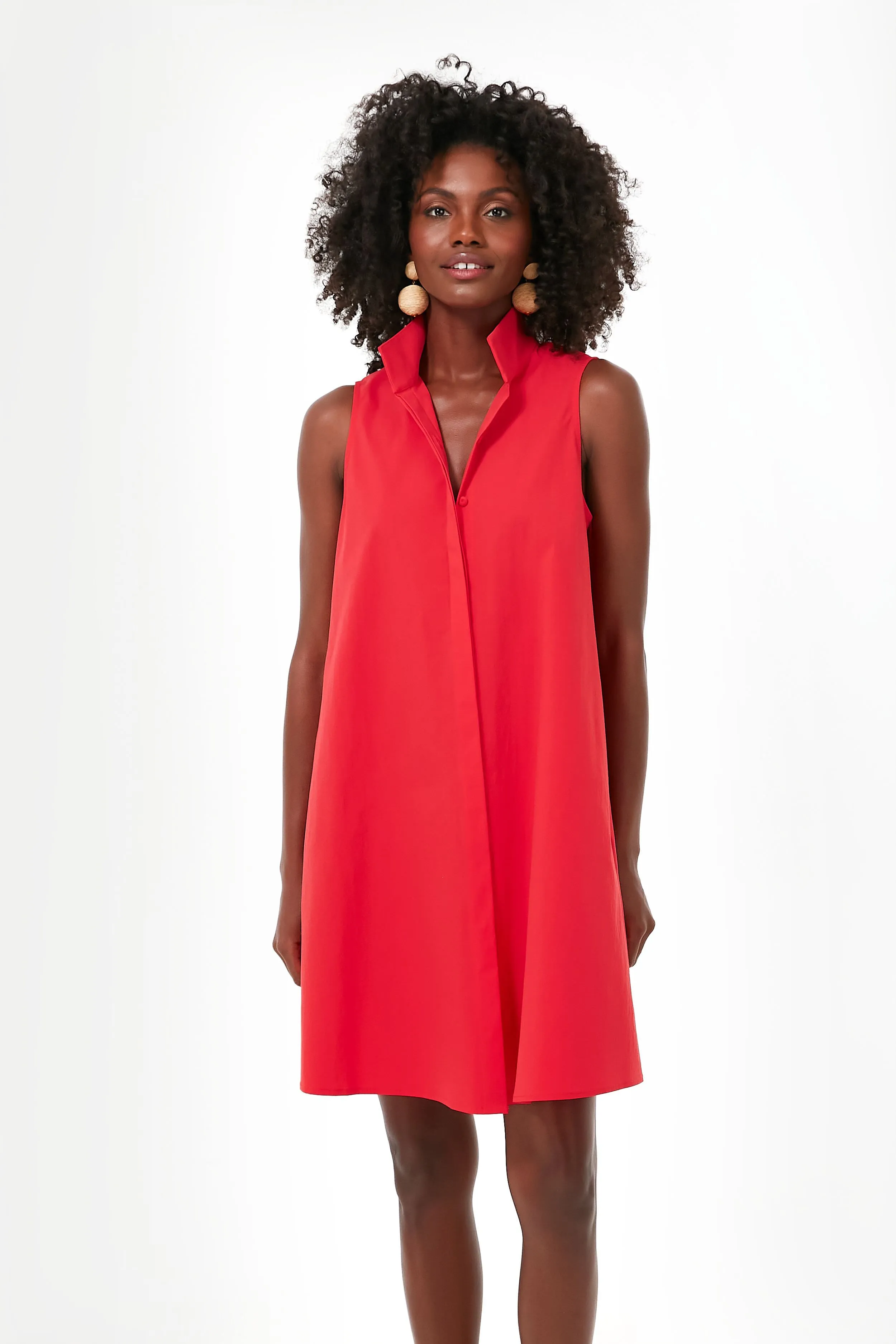 Poppy Red Sleeveless Charlie Dress