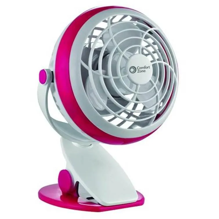 Portable Clip-On Fan - Battery Operated or USB 4-Inch