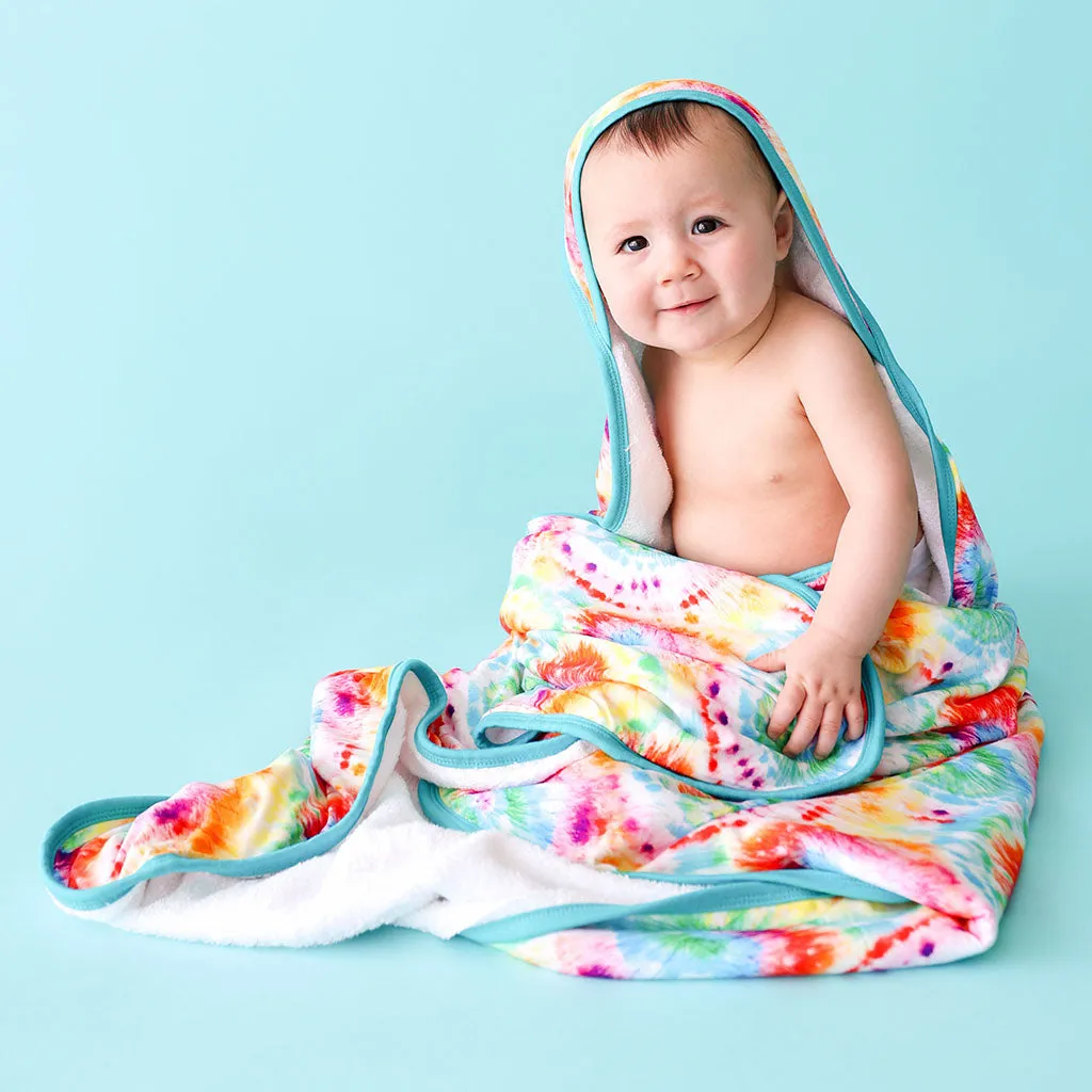 Posh Peanut Totally Tie Dye Hooded Towel