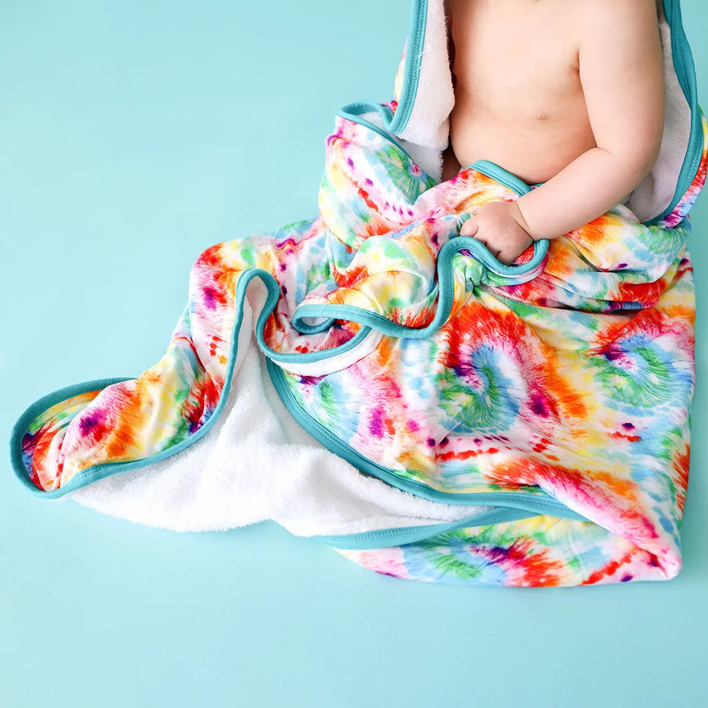 Posh Peanut Totally Tie Dye Hooded Towel