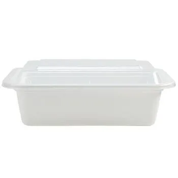 Premium Heavy Plastic Microwaveable, Stackable 8"x6" 38oz Lunch/Dinner Containers with Airtight Lid