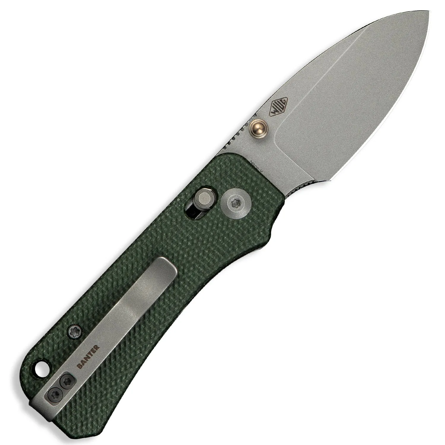 PREORDER: Baby Banter 2 Pocket Knife - Green Micarta - Nitro V