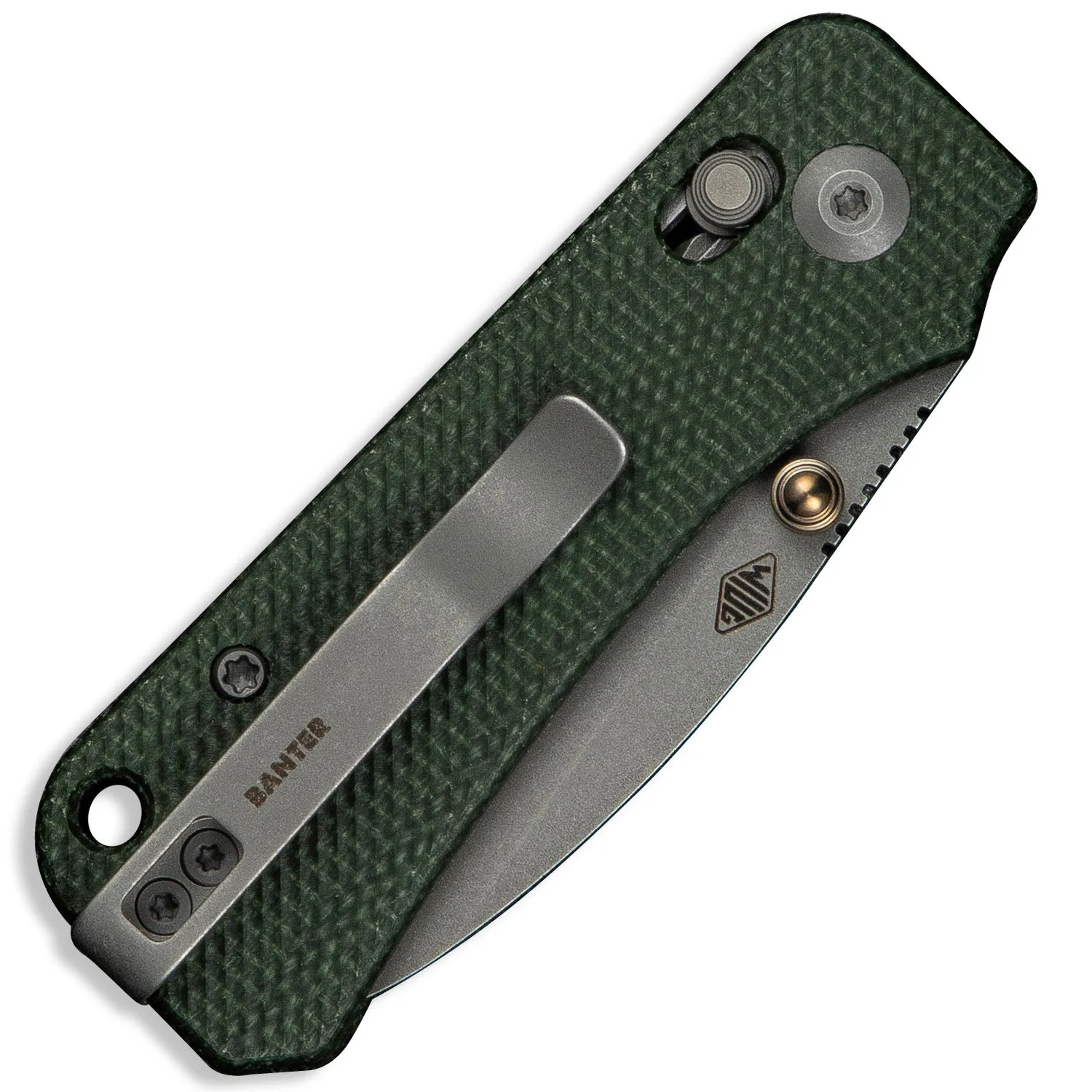 PREORDER: Baby Banter 2 Pocket Knife - Green Micarta - Nitro V