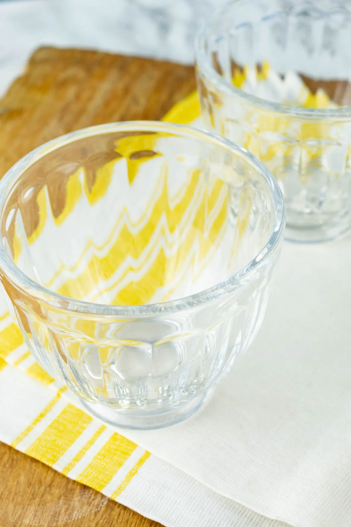 Pressed Glass Ice Cream Bowls - Set of 2