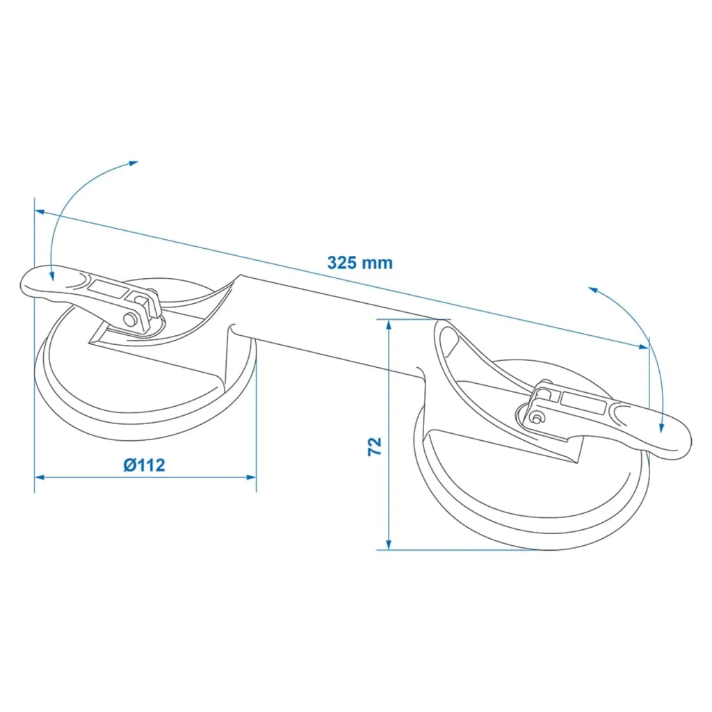 ProPlus Vacuum Lifter Aluminium with 2 Suction Cups