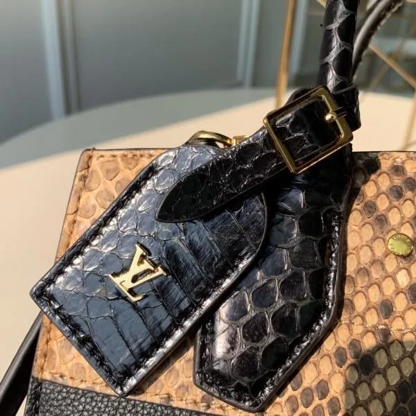 Python Leather City Steamer Mini Top Handle Bag N96097 Black 2019 Collection