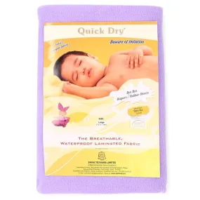 Quick Dry Baby Mat Bed Protector Waterproof Sheet Lilac, Double Bed