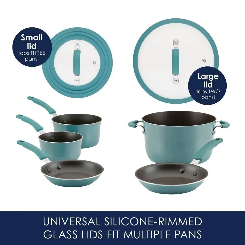 Rachael Ray Cook   Create 11pc Aluminum Nonstick Cookware Set - Agave Blue