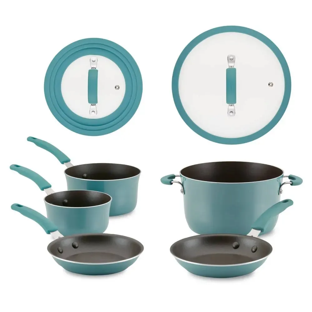 Rachael Ray Cook   Create 11pc Aluminum Nonstick Cookware Set - Agave Blue