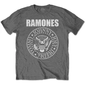 Ramones Kids T-Shirt - Ramones Crest - Charcoal Grey T-Shirt