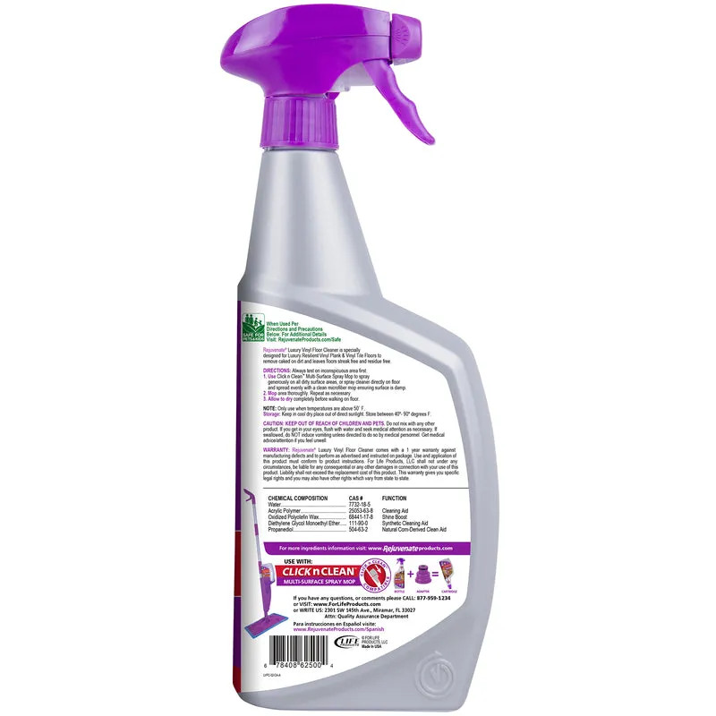 Rejuvenate Luxury Vinyl Floor Cleaner Liquid 32 oz