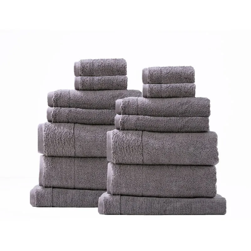 Renee Taylor Aireys 14 Piece Nickel Bath Towel Pack