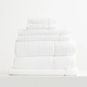 Renee Taylor Cambridge Textured 7 Piece Snow Towel Pack