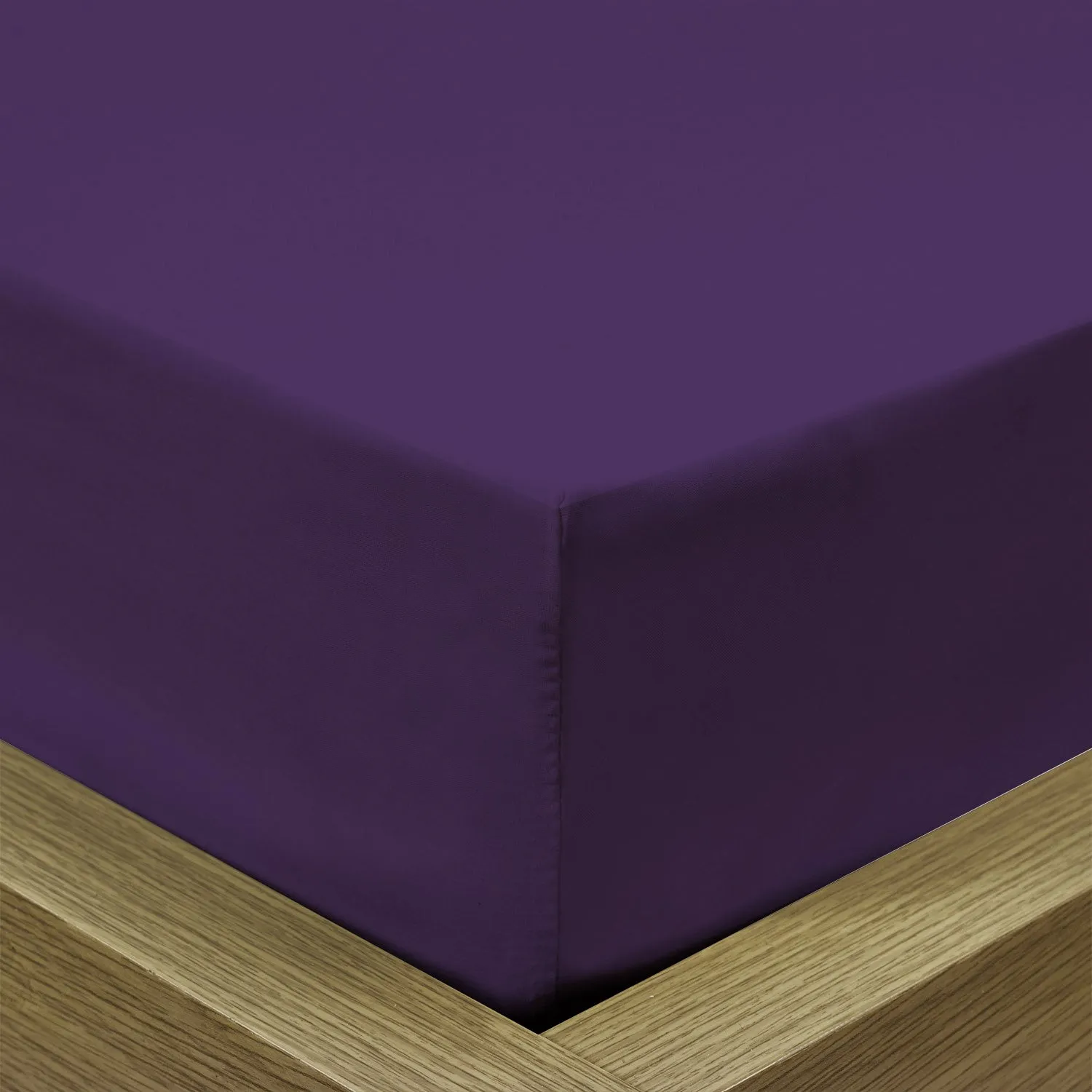 Rest Super Soft Super King Flat Sheet 240x260cm-Dk Purple