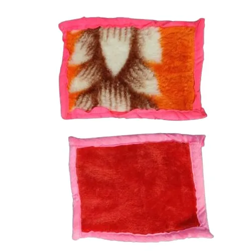 RMCG Traders Laddu Gopal Velvet Blankets, Kanha Ji Kambal | Laddu Gopal Ji Winter Blanket Accessories for Laddu Gopal Size 2 (Set of 2)