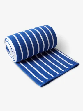 Royal Blue Pinstripe Cabana Beach Towel