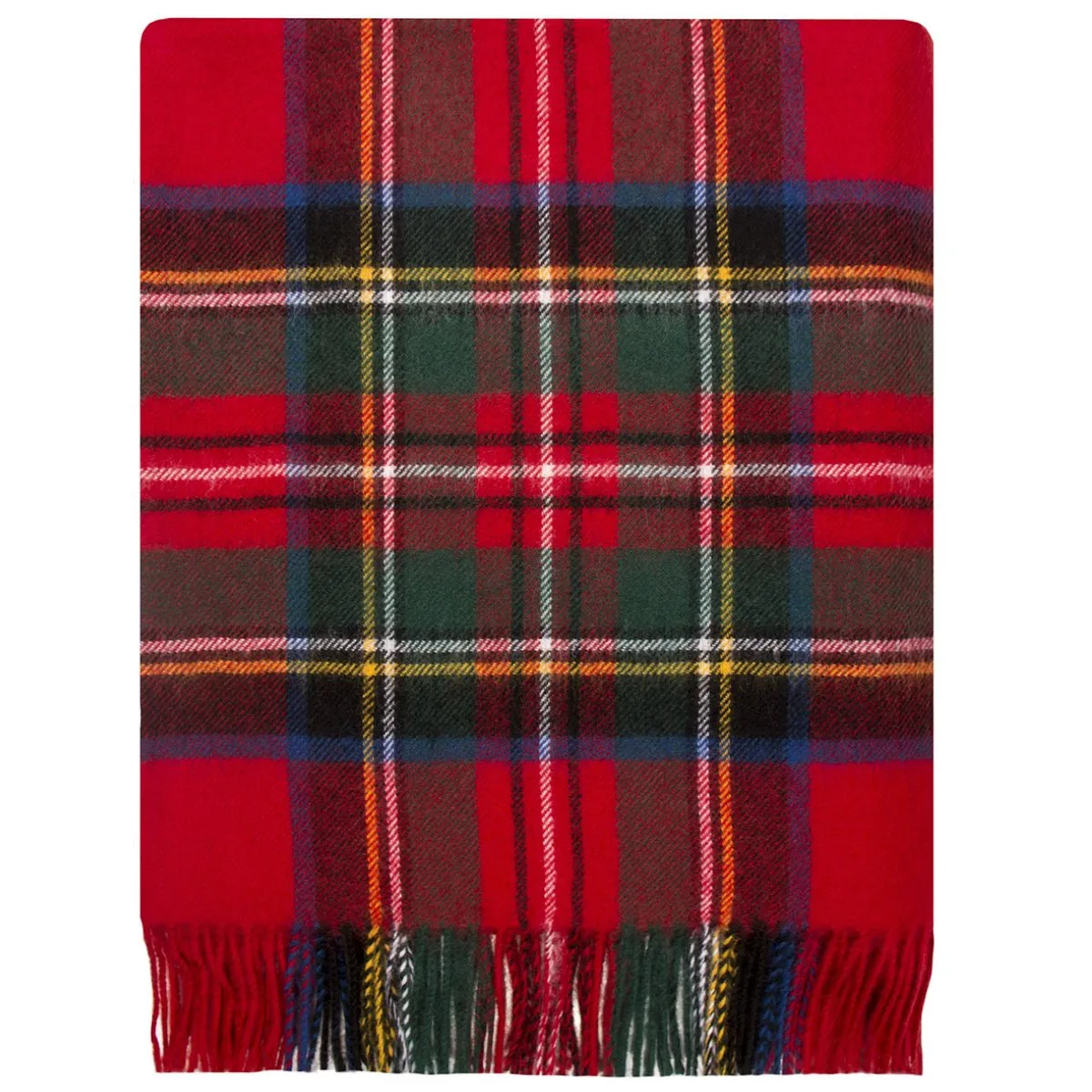 Royal Stewart tartan lambswool blanket