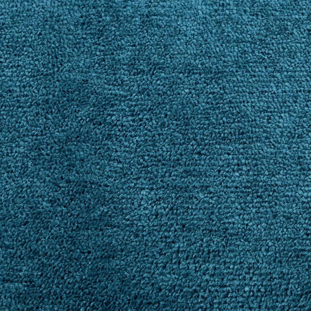 Rug OVIEDO Short Pile Turquoise 120x120 cm