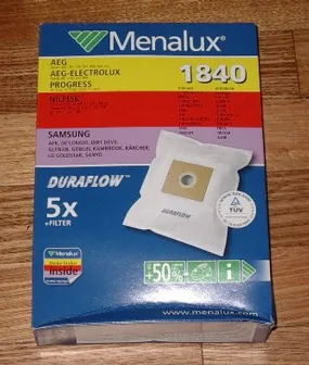 Samsung, Sanyo, Nilfisk High Filtration Synthetic Vacuum Cleaner Bags # 1840