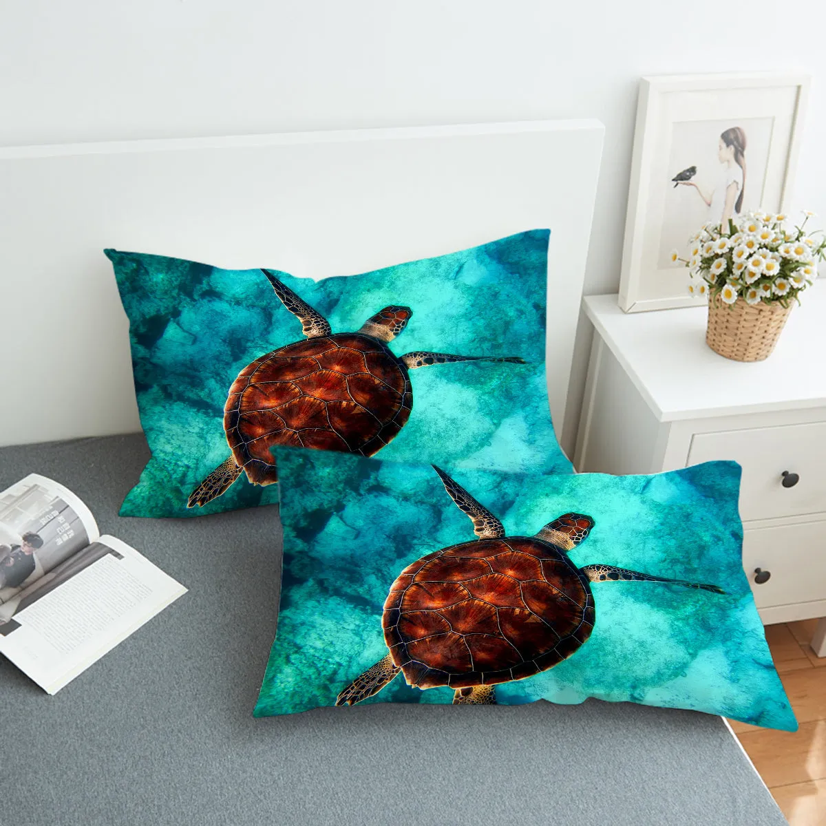 Sea Turtle Vibes  Duvet Cover Set