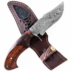 Snake Hunter Damascus Hunting Knife