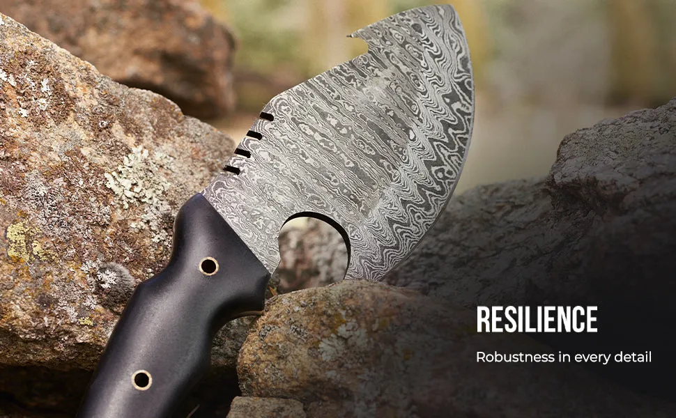 Snake Hunter Damascus Hunting Knife