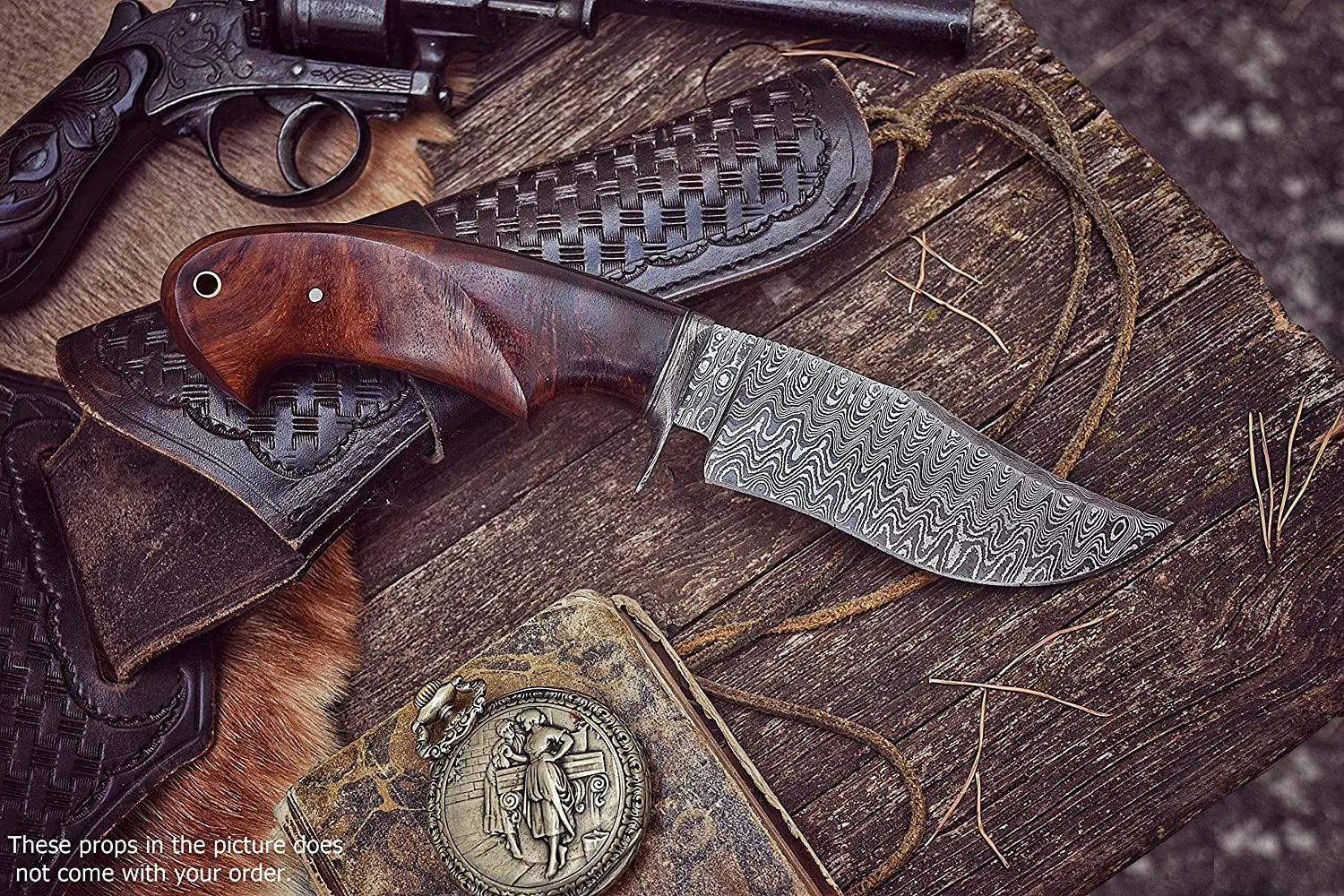 Snake Hunter Damascus Hunting Knife