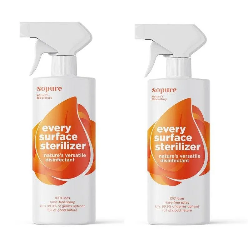 SoPure Every Surface Sterilizer for Everyday Use 1 LITRE (2 PACK)