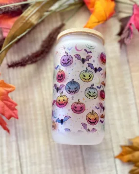 spooky pumpkins | 16oz frosted glass can