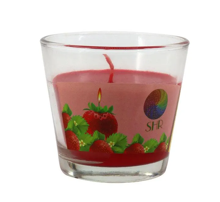 Strawberry Scented candle in glass