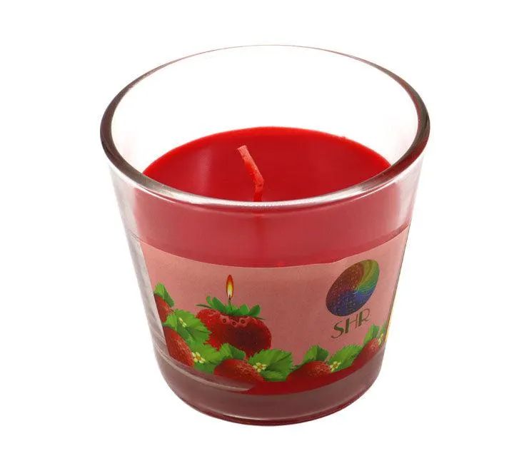 Strawberry Scented candle in glass