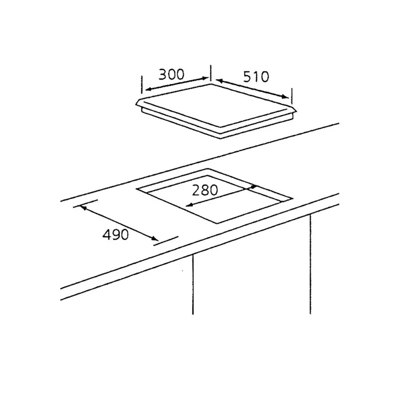 Tecno-TA321TRSV (30cm) Stainless Steel Domino Hob